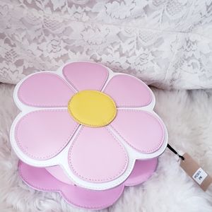 Pink Flower Crossbody Bag